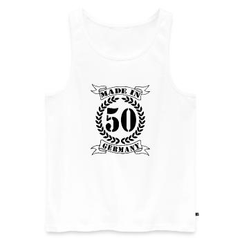 50.Geburtstag , Germany - Männer Premium Bio Tank Top - Weiß - Vorne - Michal (187cm)