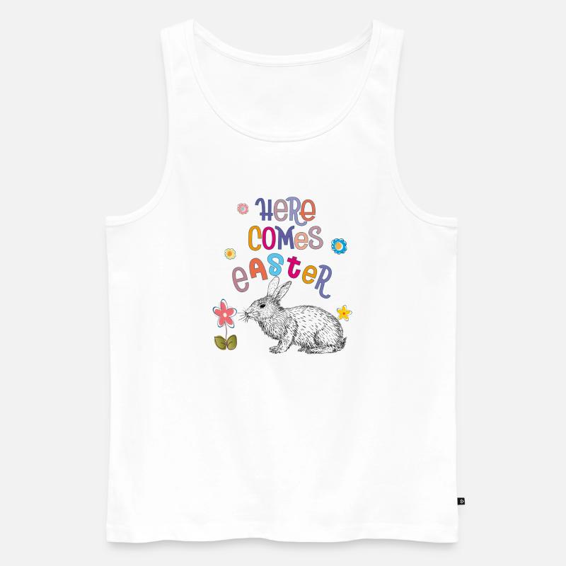 Happy Easter Osterhase - Männer Premium Bio Tank Top - Weiß