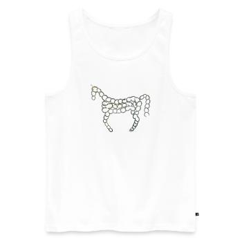 Iron Horse - Men's Premium Organic Tank Top - white - Front - AI Model Male 178 light (178cm)