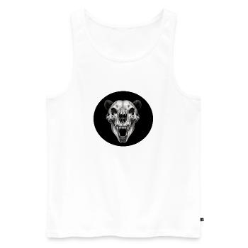 Schädel - Männer Premium Bio Tank Top - Weiß - Vorne - Michal (187cm)