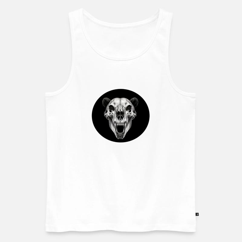 Schädel - Männer Premium Bio Tank Top - Weiß