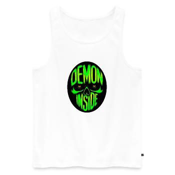 Demon inside - Men's Premium Organic Tank Top - white - Front - AI Model Male 178 light (178cm)