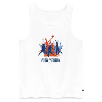 Basketball Turnier - Männer Premium Bio Tank Top - Weiß - Vorne - AI Model Male 178 light (178cm)