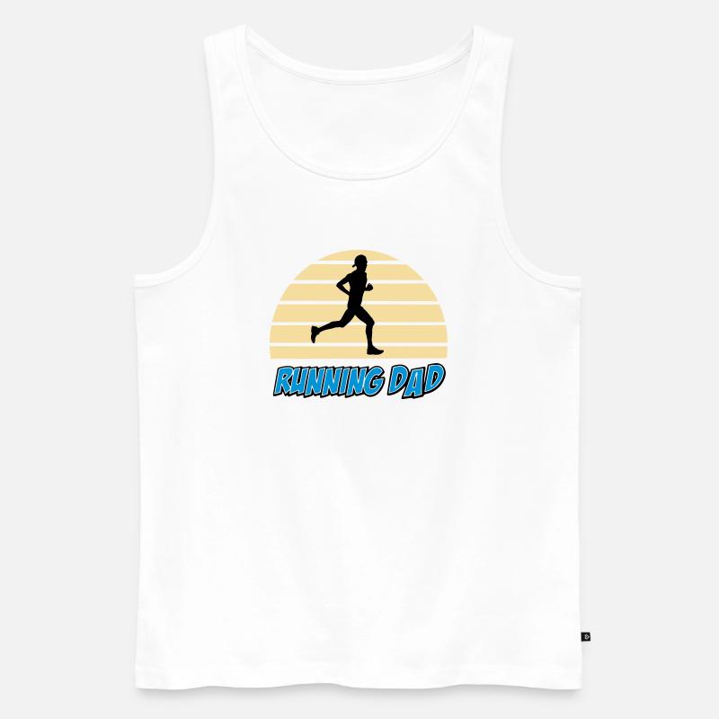 Running dad - Men's Premium Organic Tank Top - white