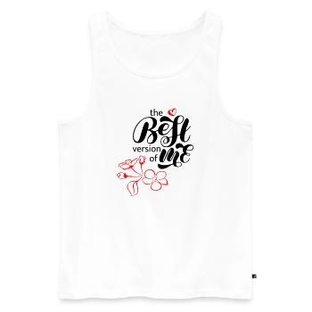 meilleure version de moi - Débardeur bio Premium Homme - blanc - Devant - Michal (187cm)