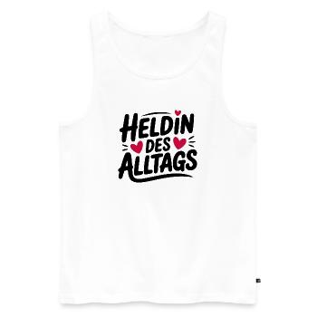 Everyday Heroine Design - Men's Premium Organic Tank Top - white - Front - AI Model Male 178 light (178cm)