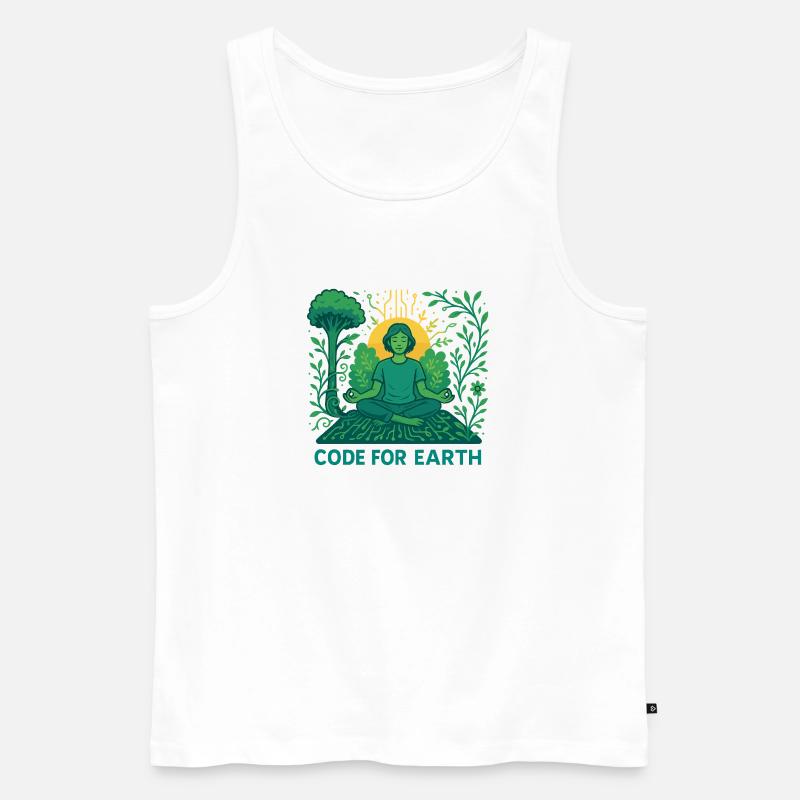 Code for Earth - Männer Premium Bio Tank Top - Weiß