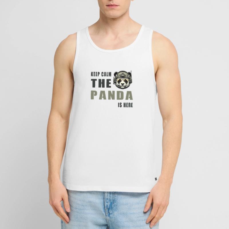 Panda tactique – Restez calme Débardeur bio Premium Homme