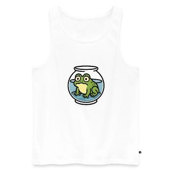 Frog in a Bowl - Men's Premium Organic Tank Top - white - Front - Michal (187cm)
