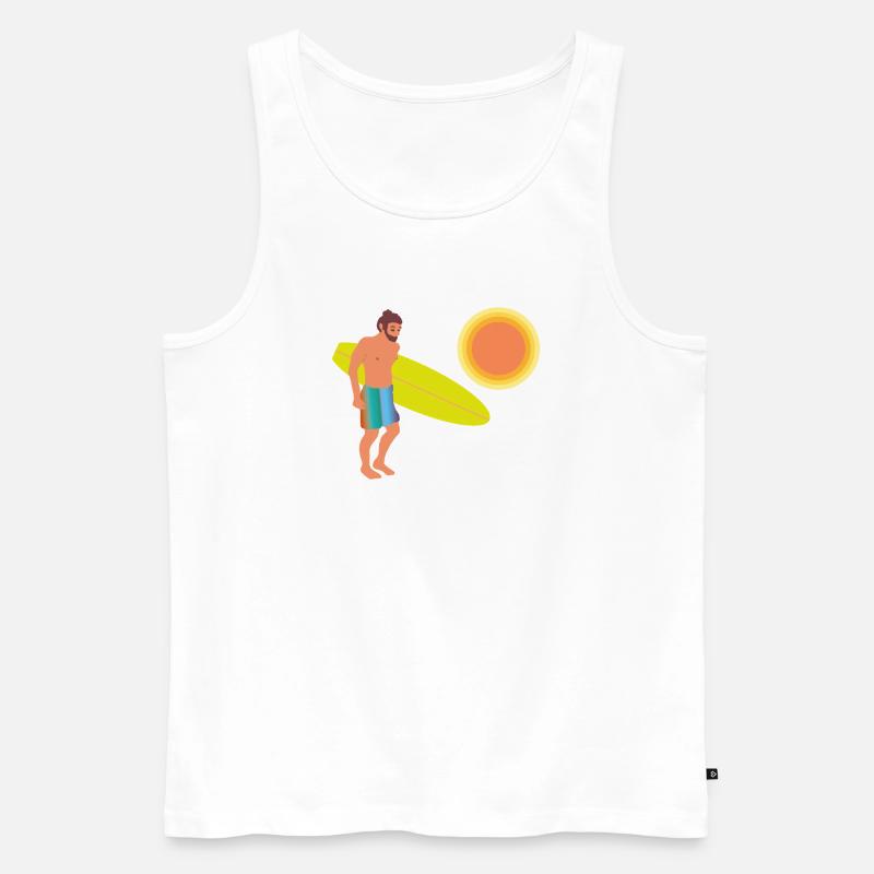 surfer - Männer Premium Bio Tank Top - Weiß