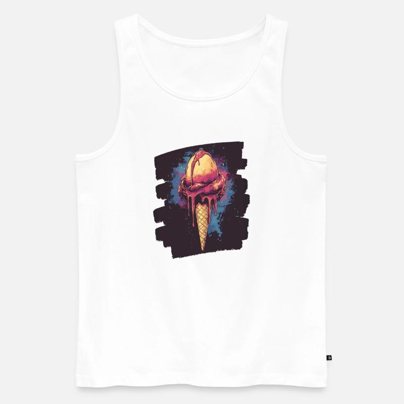 Eiscreme Eis - Männer Premium Bio Tank Top - Weiß