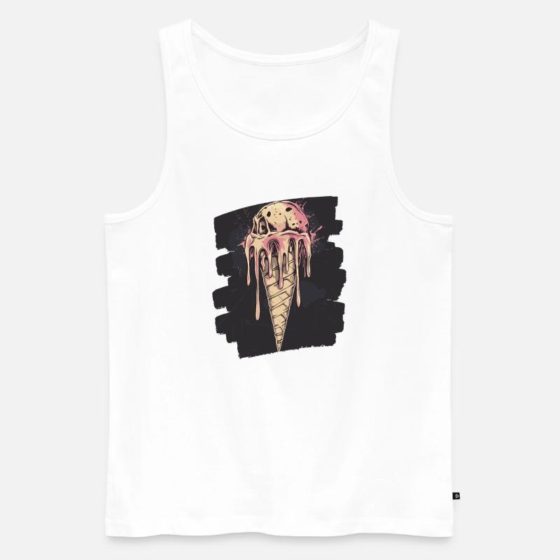 Eiscreme Eis - Männer Premium Bio Tank Top - Weiß
