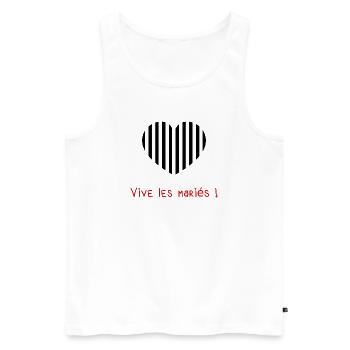 WEDDING. BRIDE-TO-BE. Bachelorette party. TEAM. TEAM MARIEE - Men's Premium Organic Tank Top - white - Front - Michal (187cm)
