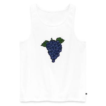 Délicieux raisin aux fruits - Débardeur bio Premium Homme - blanc - Devant - Michal (187cm)