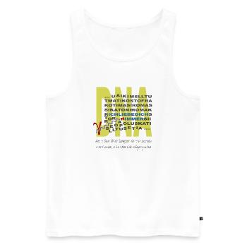 DNA - Männer Premium Bio Tank Top - Weiß - Vorne - AI Model Male 178 light (178cm)