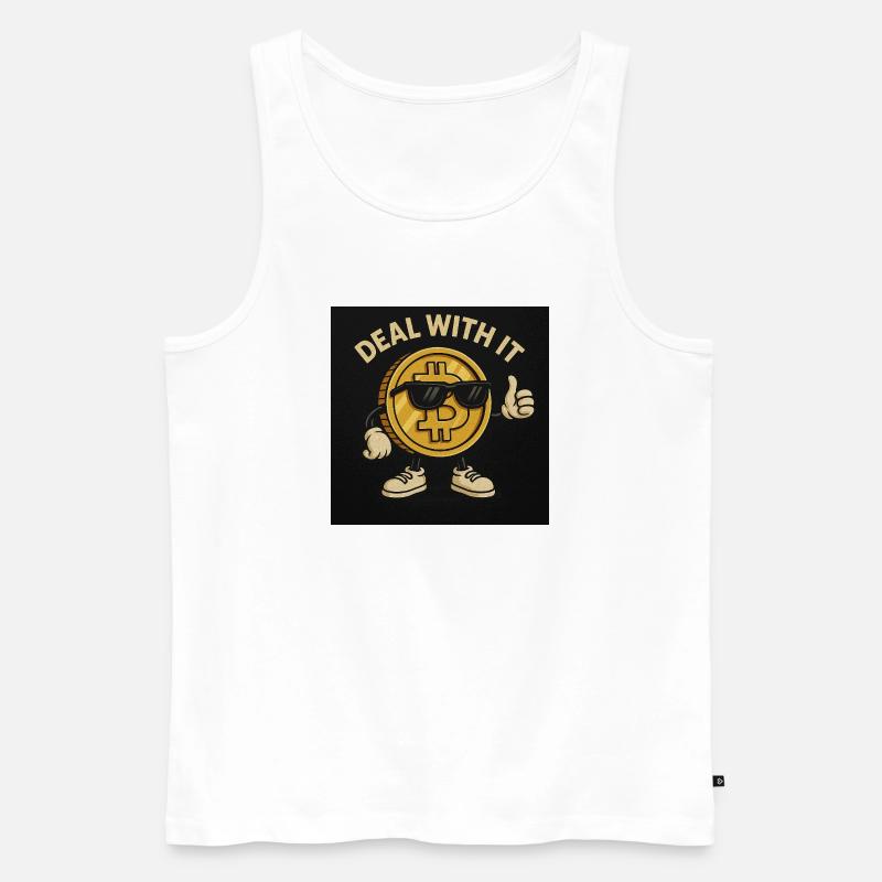 Bitcoin - Männer Premium Bio Tank Top - Weiß