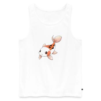 Cute showa koi carp - Men's Premium Organic Tank Top - white - Front - AI Model Male 178 light (178cm)