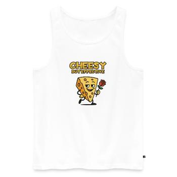 Kitschiger Rosen-Charme-Cartoon - Männer Premium Bio Tank Top - Weiß - Vorne - Michal (187cm)