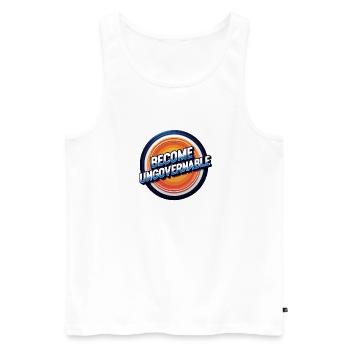 Become Ungovernable - Männer Premium Bio Tank Top - Weiß - Vorne - AI Model Male 178 light (178cm)