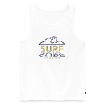 Surf Stoked Club - Surfing Wave - Men's Premium Organic Tank Top - white - Front - AI Model Male 178 light (178cm)