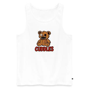Cuddle Bear - Men's Premium Organic Tank Top - white - Front - AI Model Male 178 light (178cm)