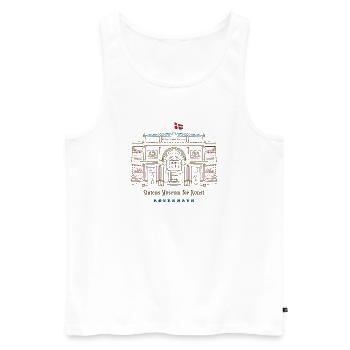 Copenhagen, SMK Art Museum, Drawing Denmark - Men's Premium Organic Tank Top - white - Front - Michal (187cm)