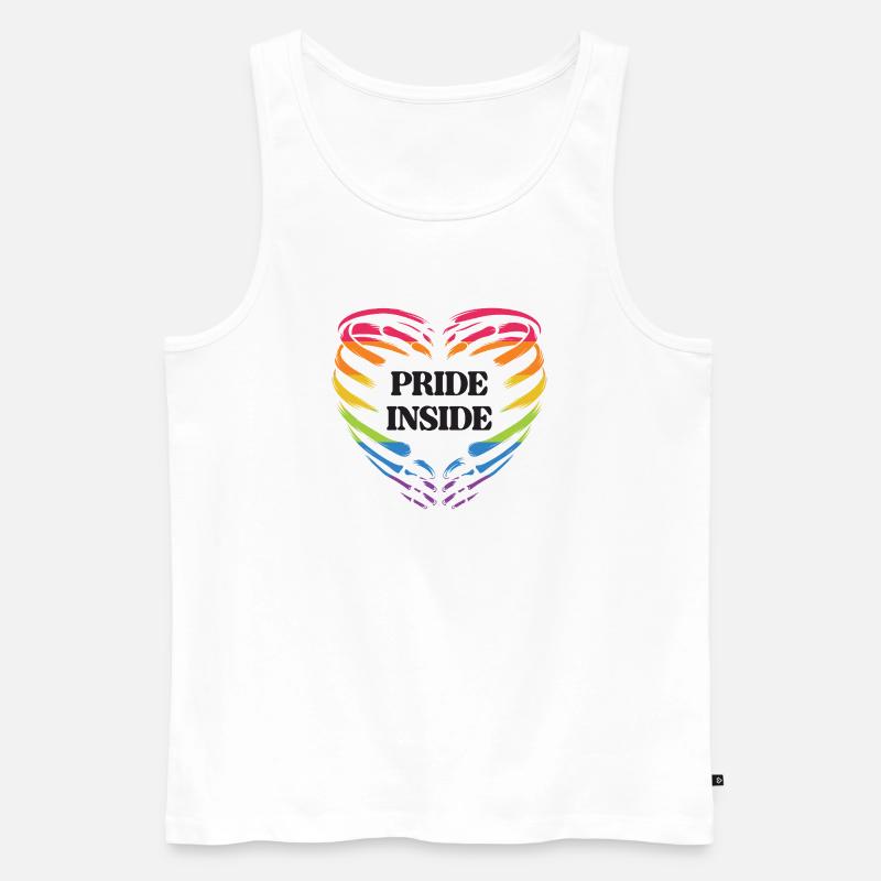 LGBT Pride Monat - Pride Inside - Männer Premium Bio Tank Top - Weiß