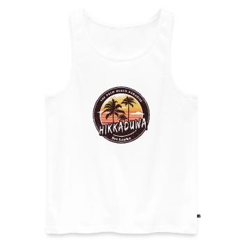 Hikkaduwa Beach Sri Lanka Palmiers Design - Débardeur bio Premium Homme - blanc - Devant - Michal (187cm)