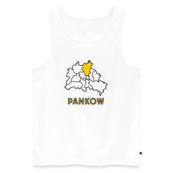 PANKOW, a district of Berlin - Men's Premium Organic Tank Top - white - Front - AI Model Male 178 light (178cm)
