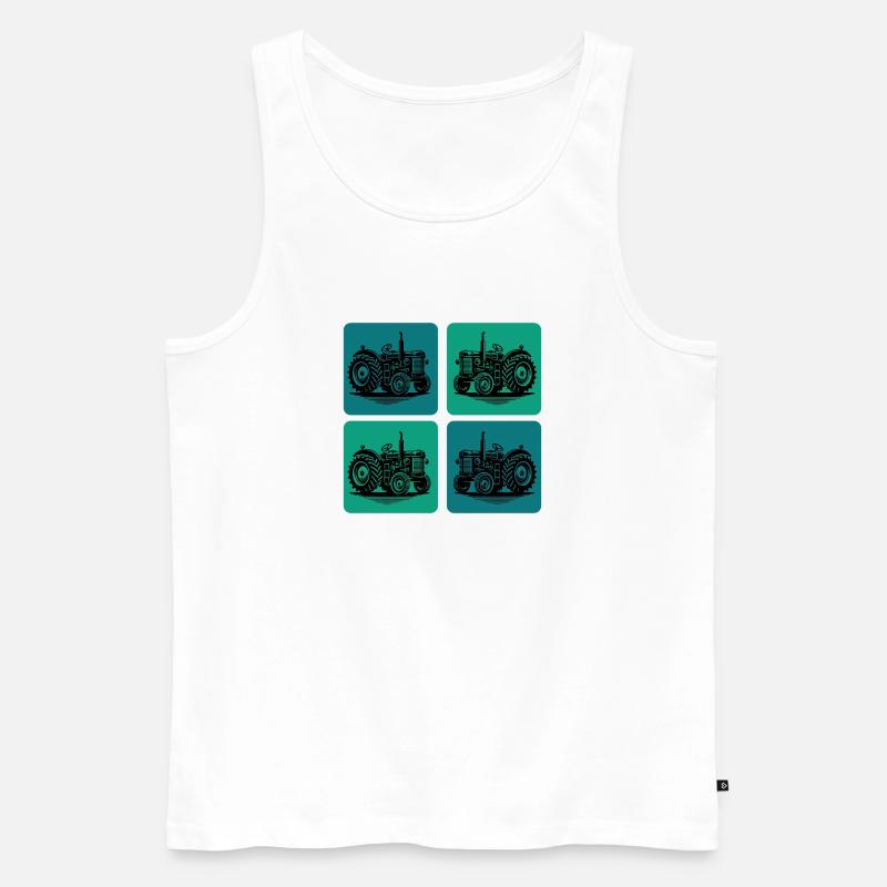 Traktor Design - Männer Premium Bio Tank Top - Weiß