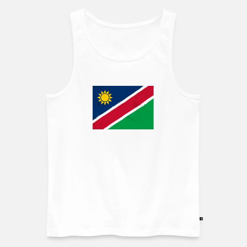 Flagge von Namibia - Männer Premium Bio Tank Top - Weiß