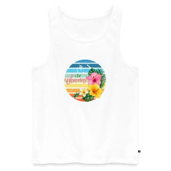 Ohana - Männer Premium Bio Tank Top - Weiß - Vorne - Michal (187cm)