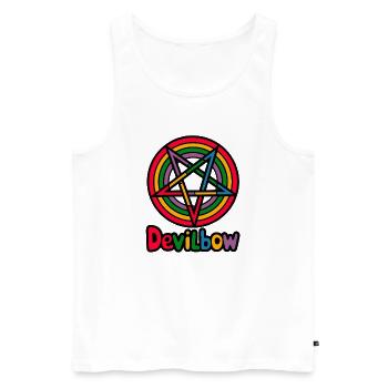 Devilbow - Men's Premium Organic Tank Top - white - Front - Michal (187cm)
