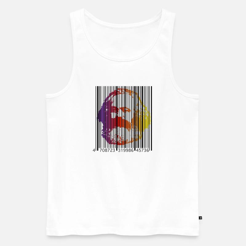 Marx hinter EAN - Männer Premium Bio Tank Top - Weiß