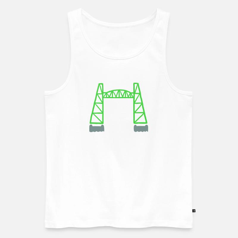 de Hef - Rotterdam - Männer Premium Bio Tank Top - Weiß