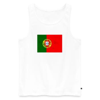Drapeau du Portugal - Débardeur bio Premium Homme - blanc - Devant - Michal (187cm)
