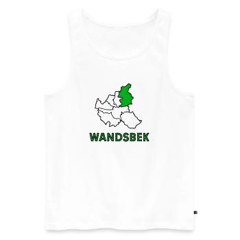 Wandsbek, un quartier de Hambourg - Débardeur bio Premium Homme - blanc - Devant - AI Model Male 178 light (178cm)