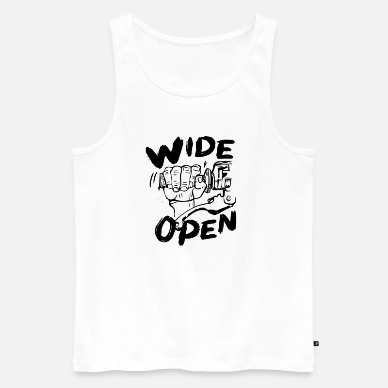weit geöffnet - Männer Premium Bio Tank Top - Weiß