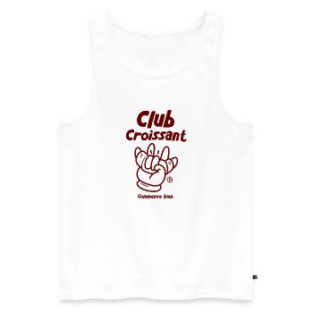 Club Croissant - Men's Premium Organic Tank Top - white - Front - Michal (187cm)