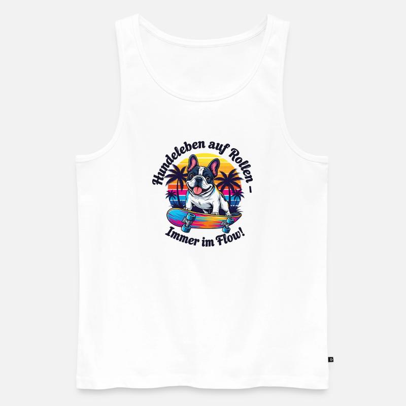 Hunde im Flow - Männer Premium Bio Tank Top - Weiß