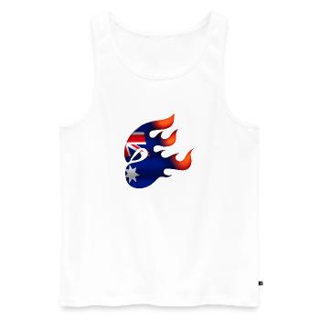 Drapeau de l’Australie - Australie - Ninja - Débardeur bio Premium Homme - blanc - Devant - Michal (187cm)