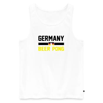 Bier Pong Deutschland - Männer Premium Bio Tank Top - Weiß - Vorne - AI Model Male 178 light (178cm)