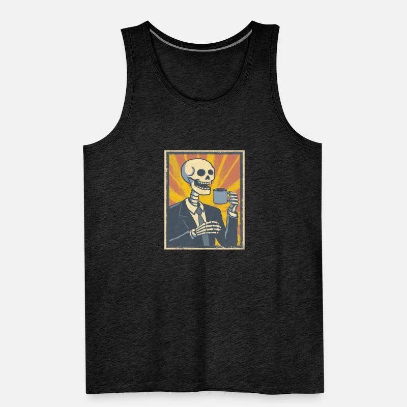 Kaffee oder Grab – was soll’s! Männer Premium Bio Tank Top