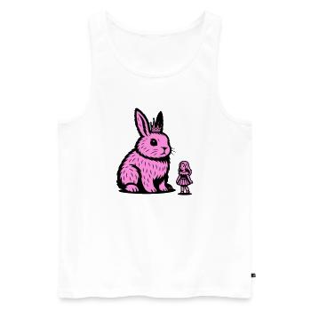 Bunny Princess - Men's Premium Organic Tank Top - white - Front - AI Model Male 178 light (178cm)