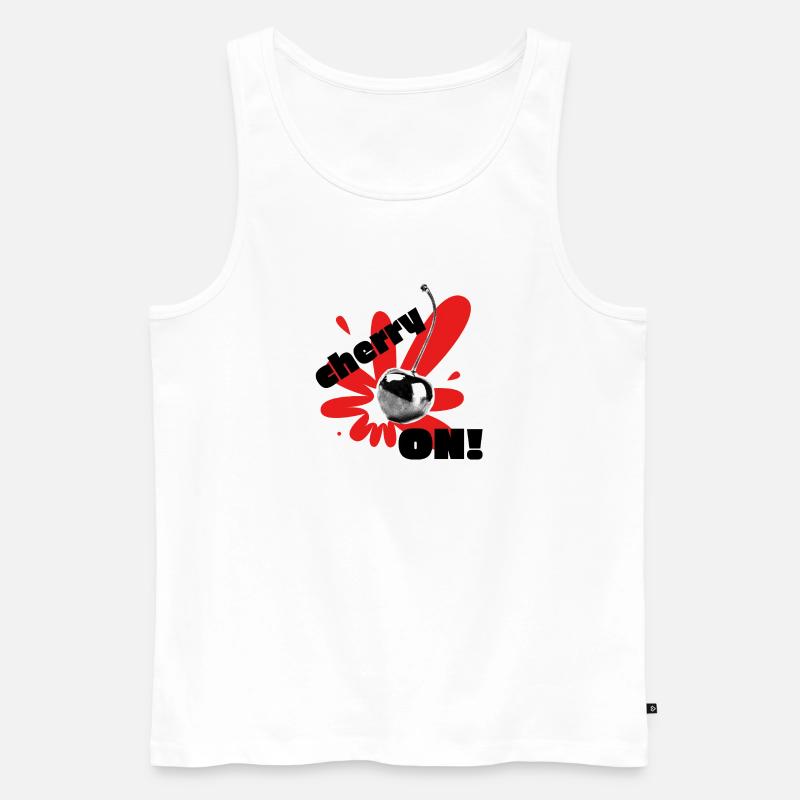 Kirsche auf! - Männer Premium Bio Tank Top - Weiß