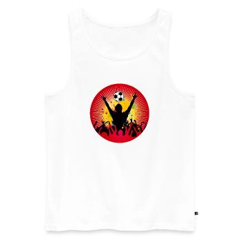 Fußball-Fanpower – Stadion Stimmung pur - Männer Premium Bio Tank Top - Weiß - Vorne - AI Model Male 178 light (178cm)