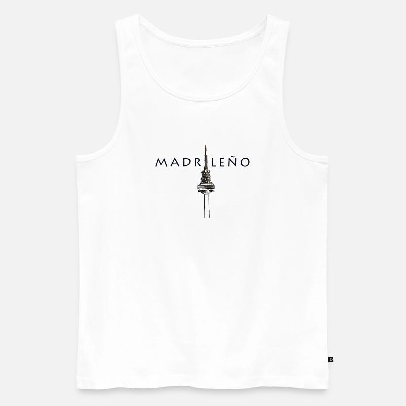 MADRILENIUM - Männer Premium Bio Tank Top - Weiß