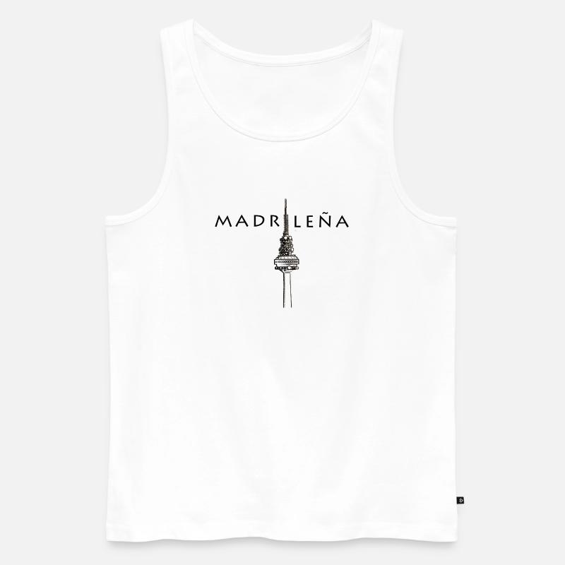 MADRILENIUM - Männer Premium Bio Tank Top - Weiß