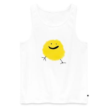 Chick Easter smile funny kids fluffy cute fan - Men's Premium Organic Tank Top - white - Front - Michal (187cm)