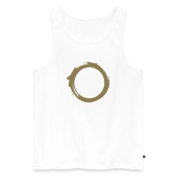 Black Hole Universe Silhouette Minimal Physics - Men's Premium Organic Tank Top - white - Front - Michal (187cm)